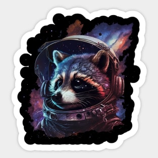 space raccoon Sticker